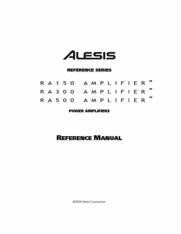 Alesis Car Amplifier RA150-page_pdf